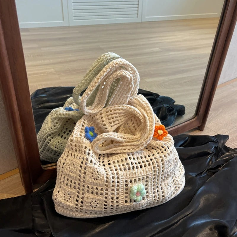 Summer Flower Knitted Handbags