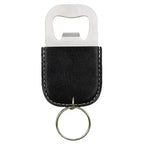 Leather Keychain with Metal Bottle Opener –  Keyring Gift