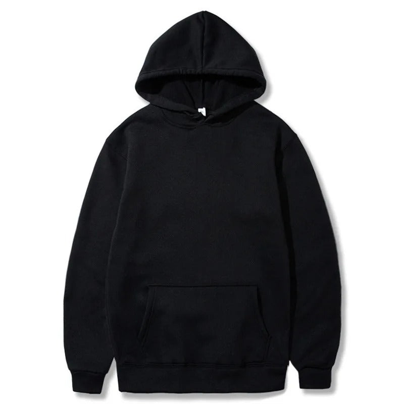 100% Cotton Solid Pullover Hoodie For Men/Women