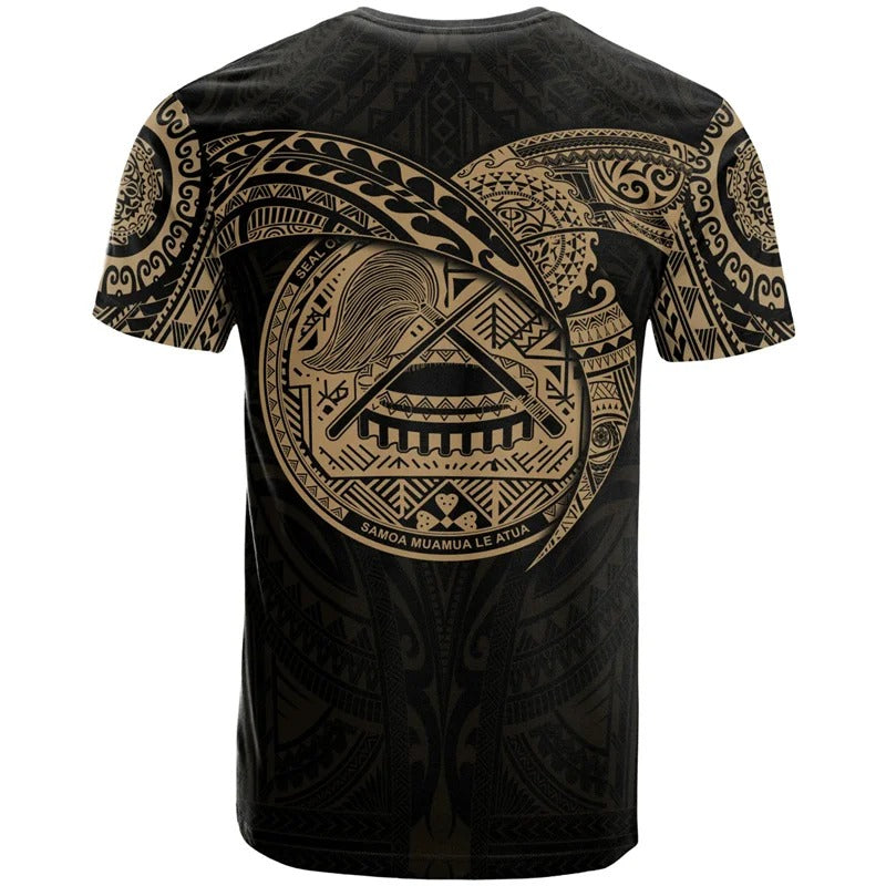 American Samoa Polynesian T-Shirt - Polynesian Tattoo Style For Men/Women