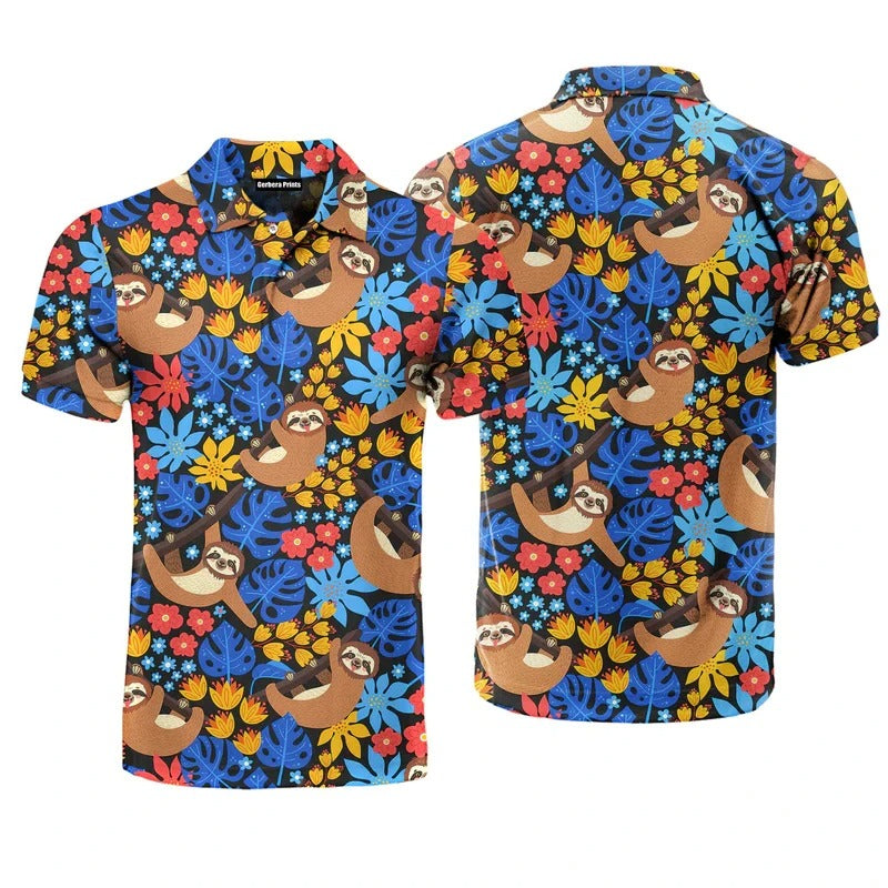 Aloha Sloth Paradise Polo Shirt For Men/Women