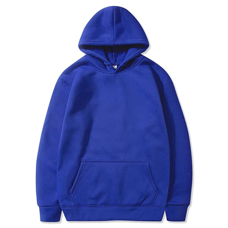 100% Cotton Solid Pullover Hoodie For Men/Women