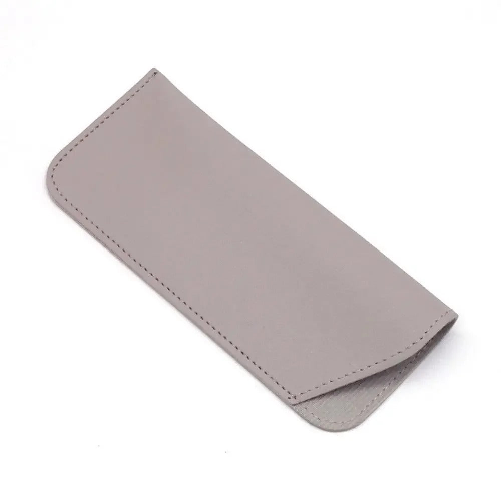 Stylish PU Leather Glasses Case – Portable Protective Pouch for Sunglasses & Eyewear