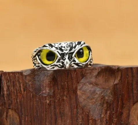 Vintage Gothic Owl Ring