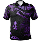 Polynesian Polo Shirt - Poly Tattoo Purple Version - AL01