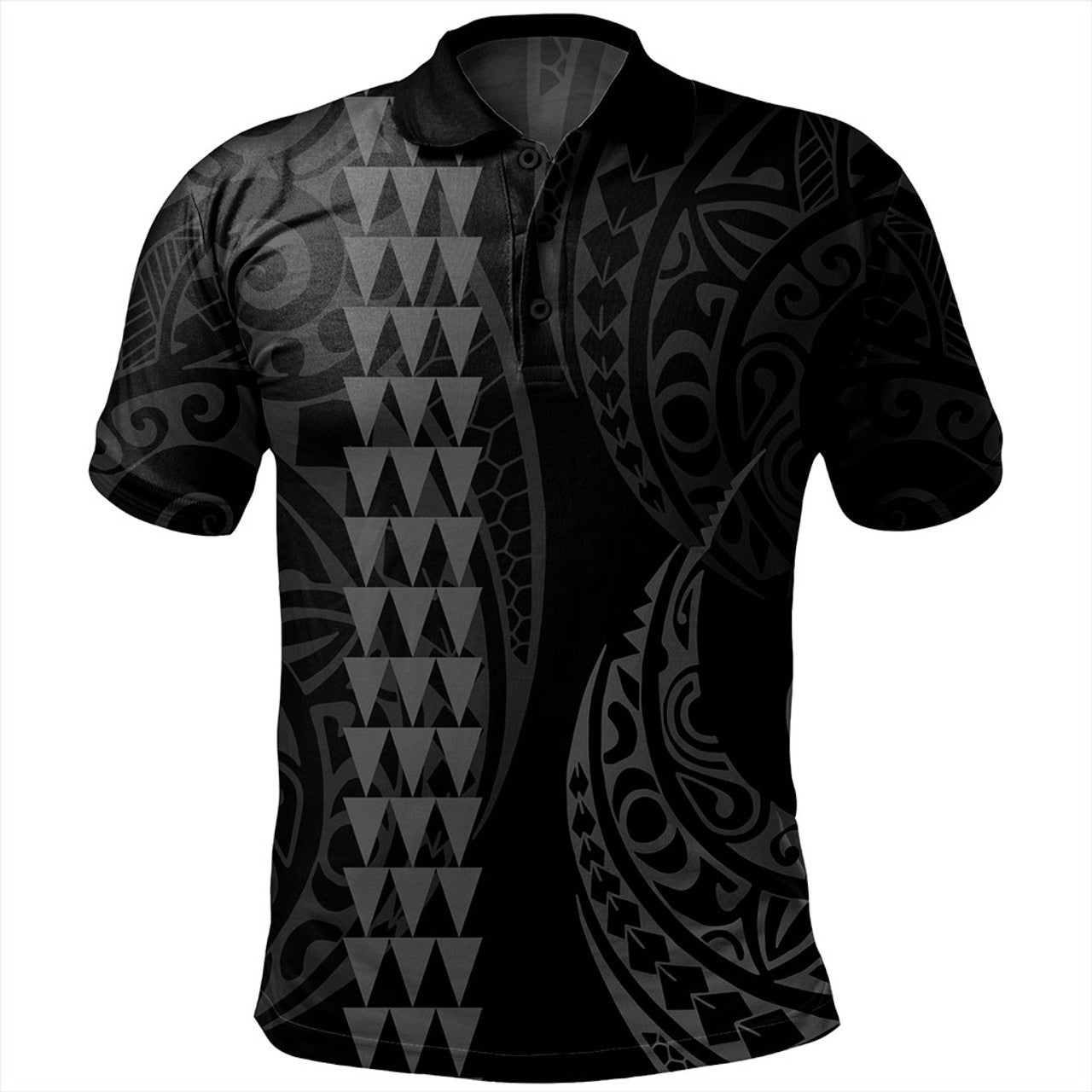 Hawaii Polo Shirt Polynesia Kakau Style - AL01