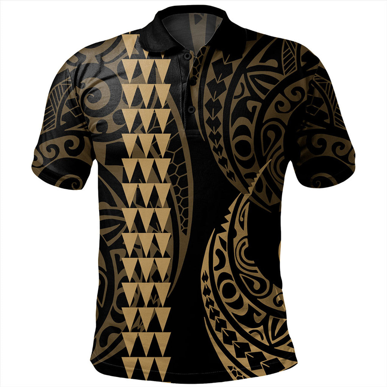 Hawaii Polo Shirt Polynesia Kakau Style - AL01