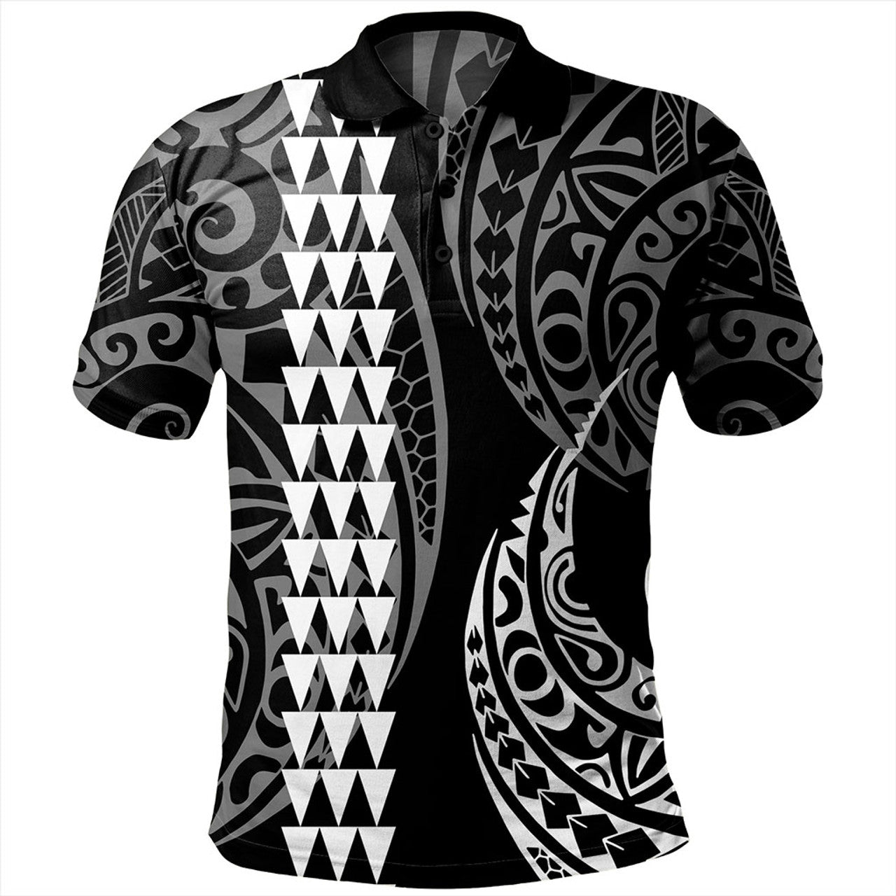 Hawaii Polo Shirt Polynesia Kakau Style - AL01