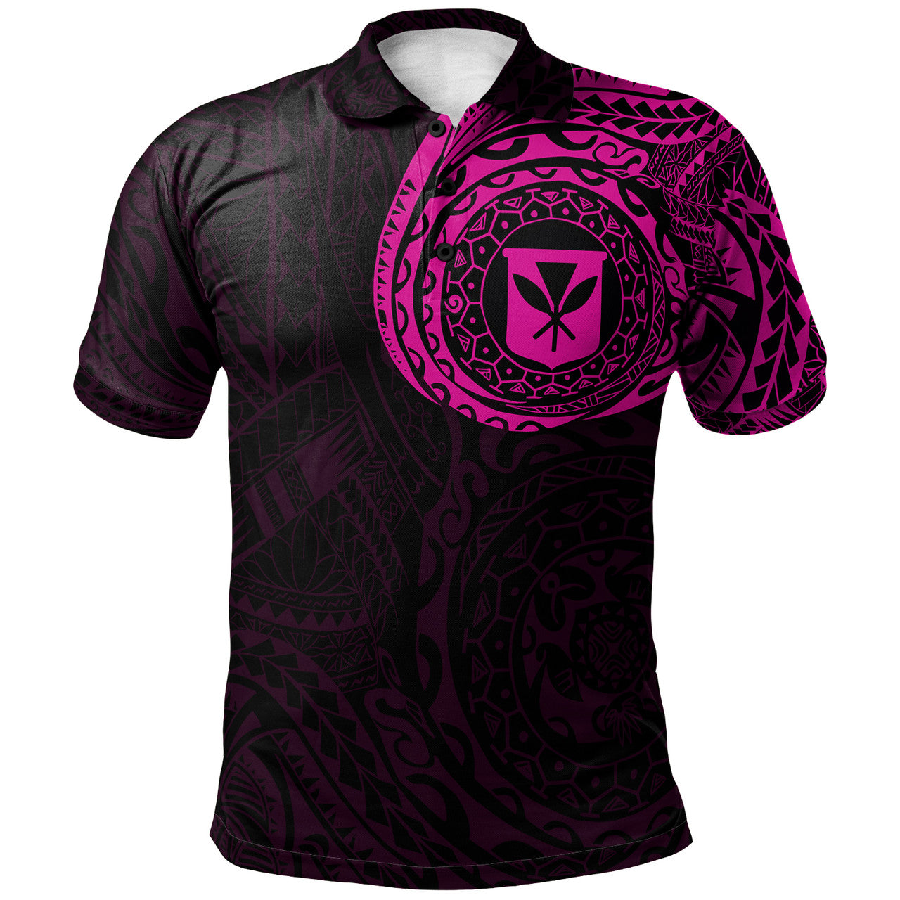 Hawaii Polynesian Polo Shirt - Kanaka Maoli Flag Polynesian Tattoo Style Special - AL01