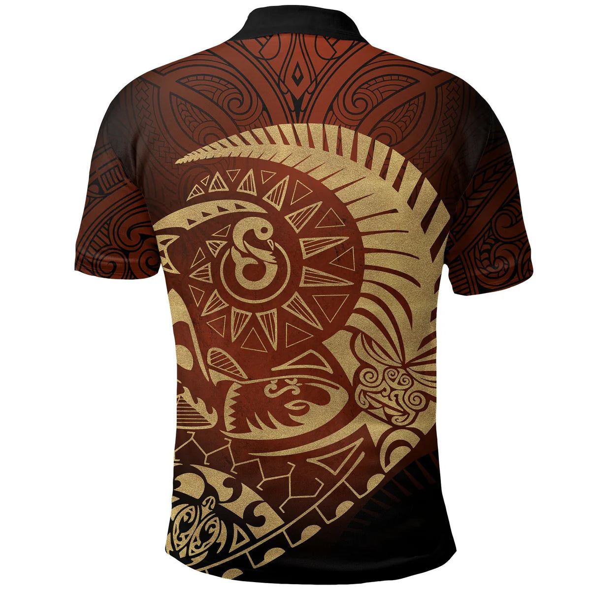 New Zealand Maori Warrior Tattoo Tangaroa Polo Shirt Unisex