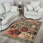 Hawaii Polynesian Hawaiian Style Tribal Fabric Patchwork Area Rug
