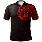 Hawaii Polynesian Polo Shirt - Kanaka Maoli Flag Polynesian Tattoo Style Special - AL01