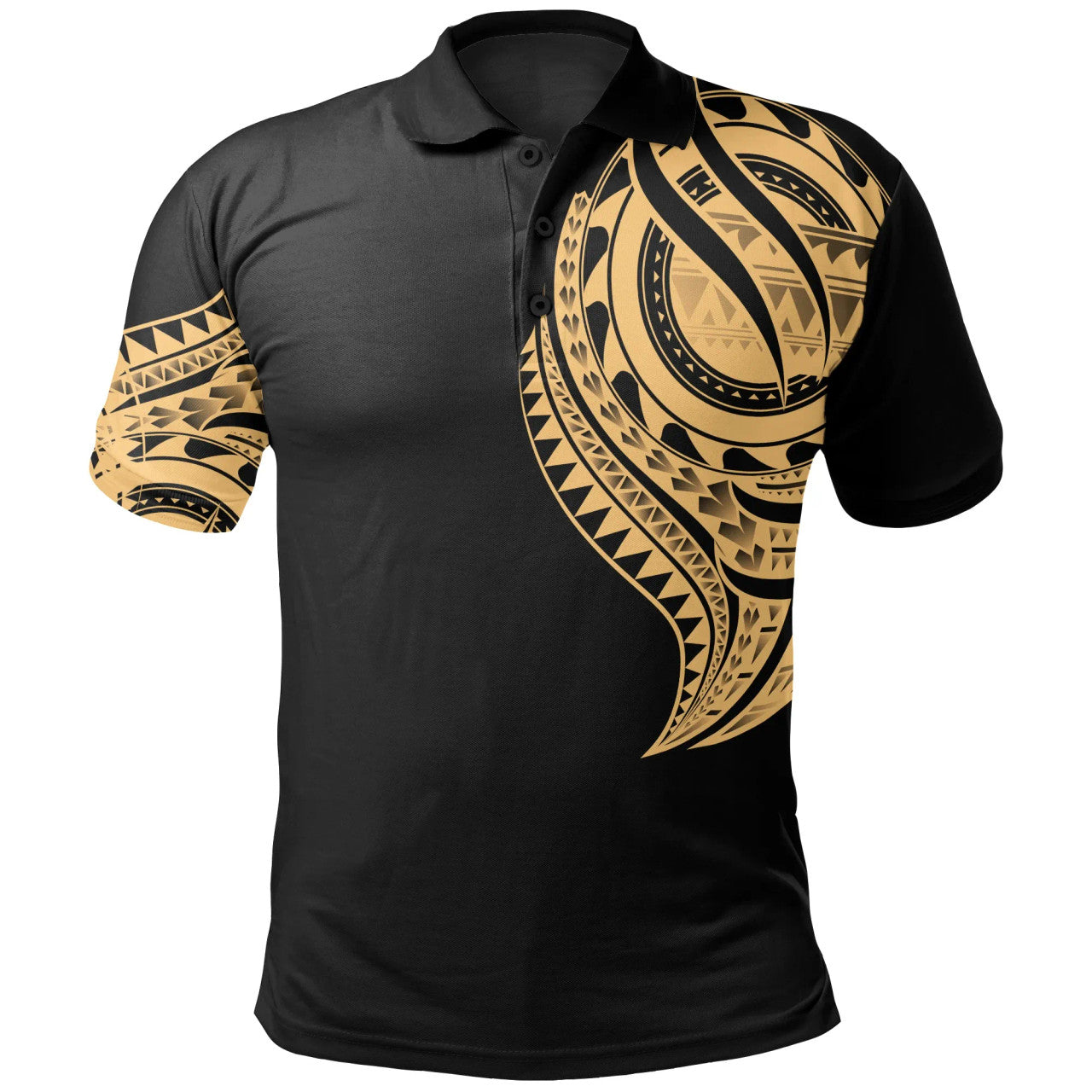 Samoa Polo Shirt - Samoan Tatau Patterns With Coat Of Arms - AL01