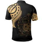 Samoa Polo Shirt - Samoan Tatau Patterns With Coat Of Arms - AL01