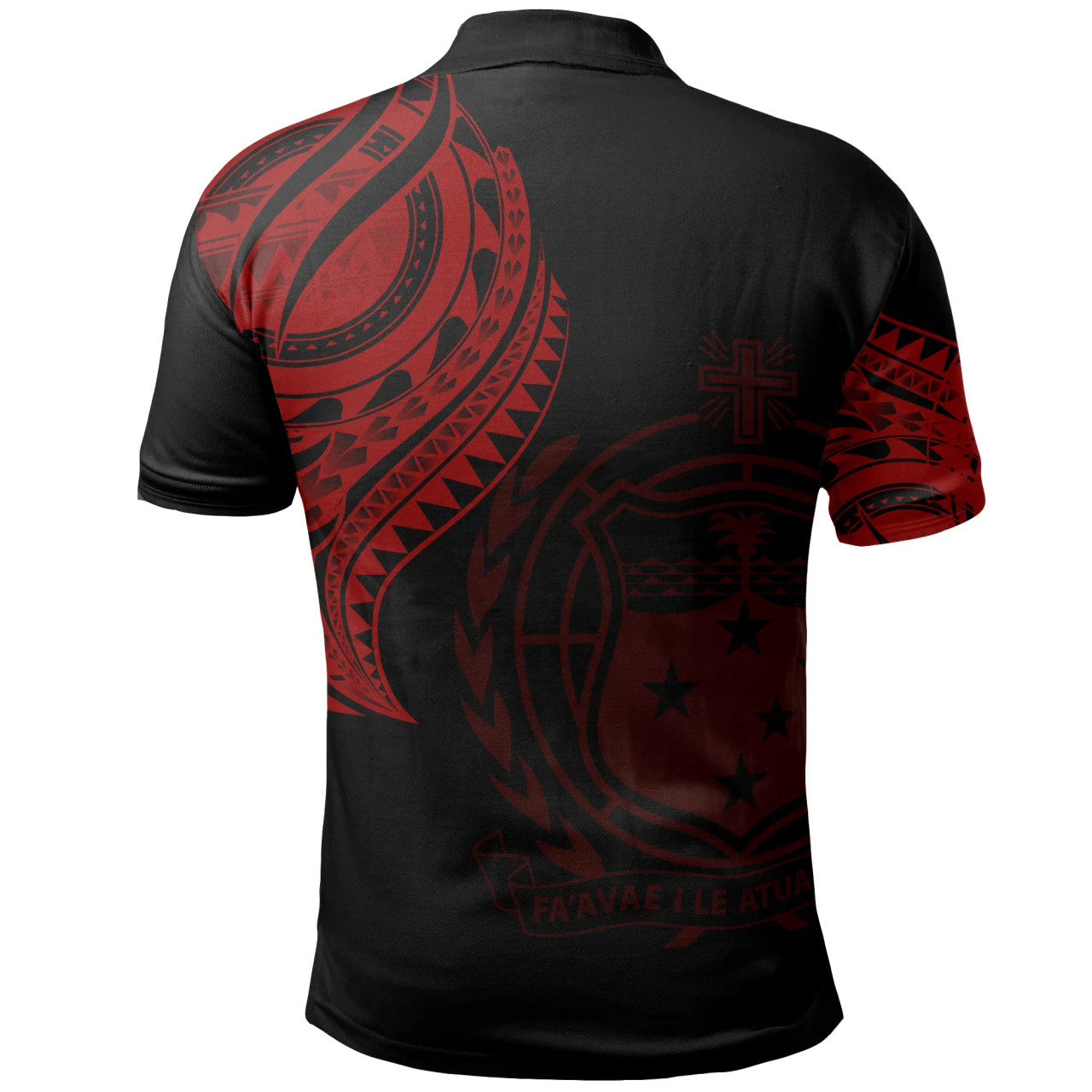 Samoa Polo Shirt - Samoan Tatau Patterns With Coat Of Arms - AL01