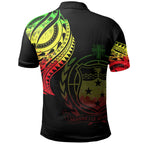 Samoa Polo Shirt - Samoan Tatau Patterns With Coat Of Arms - AL01