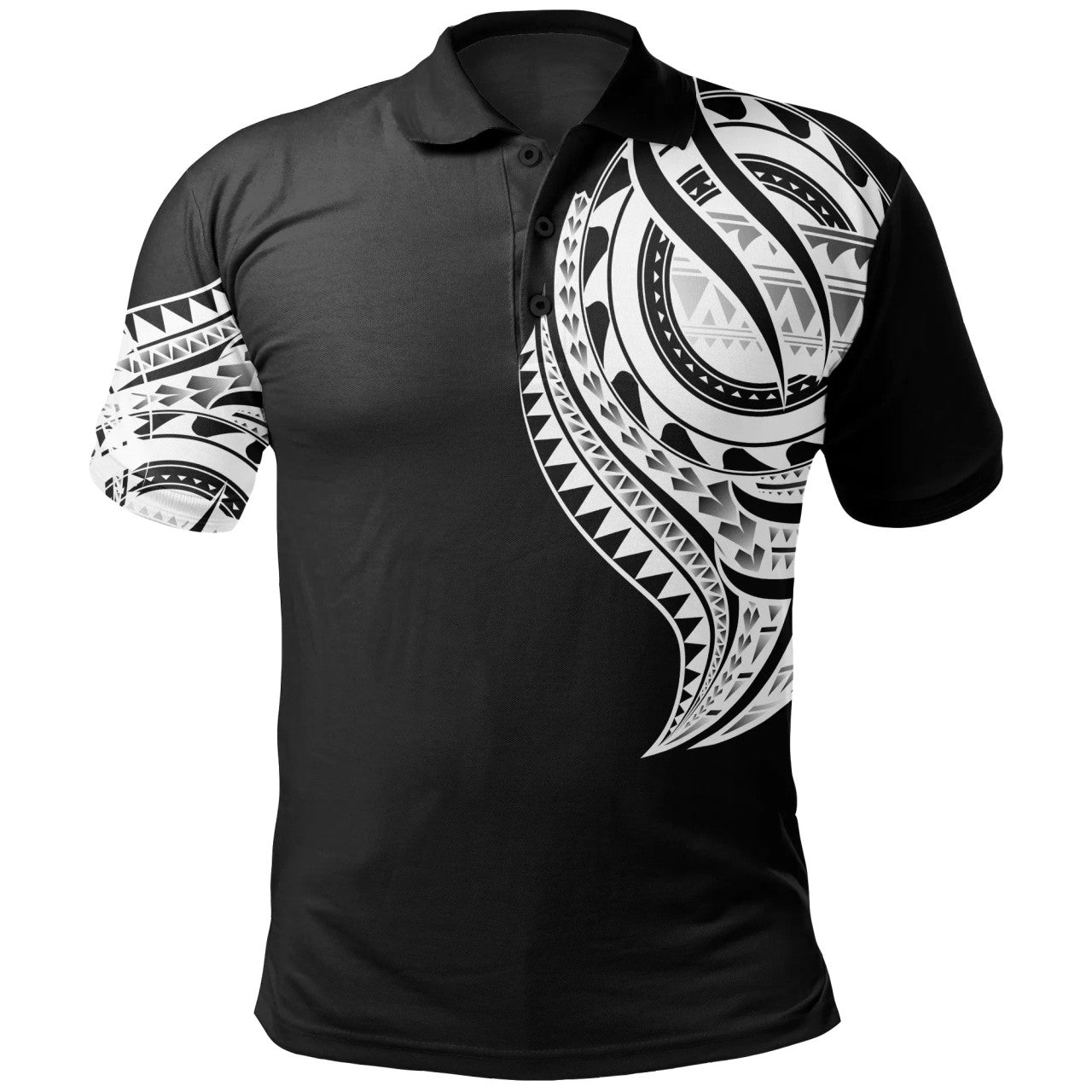 Samoa Polo Shirt - Samoan Tatau Patterns With Coat Of Arms - AL01