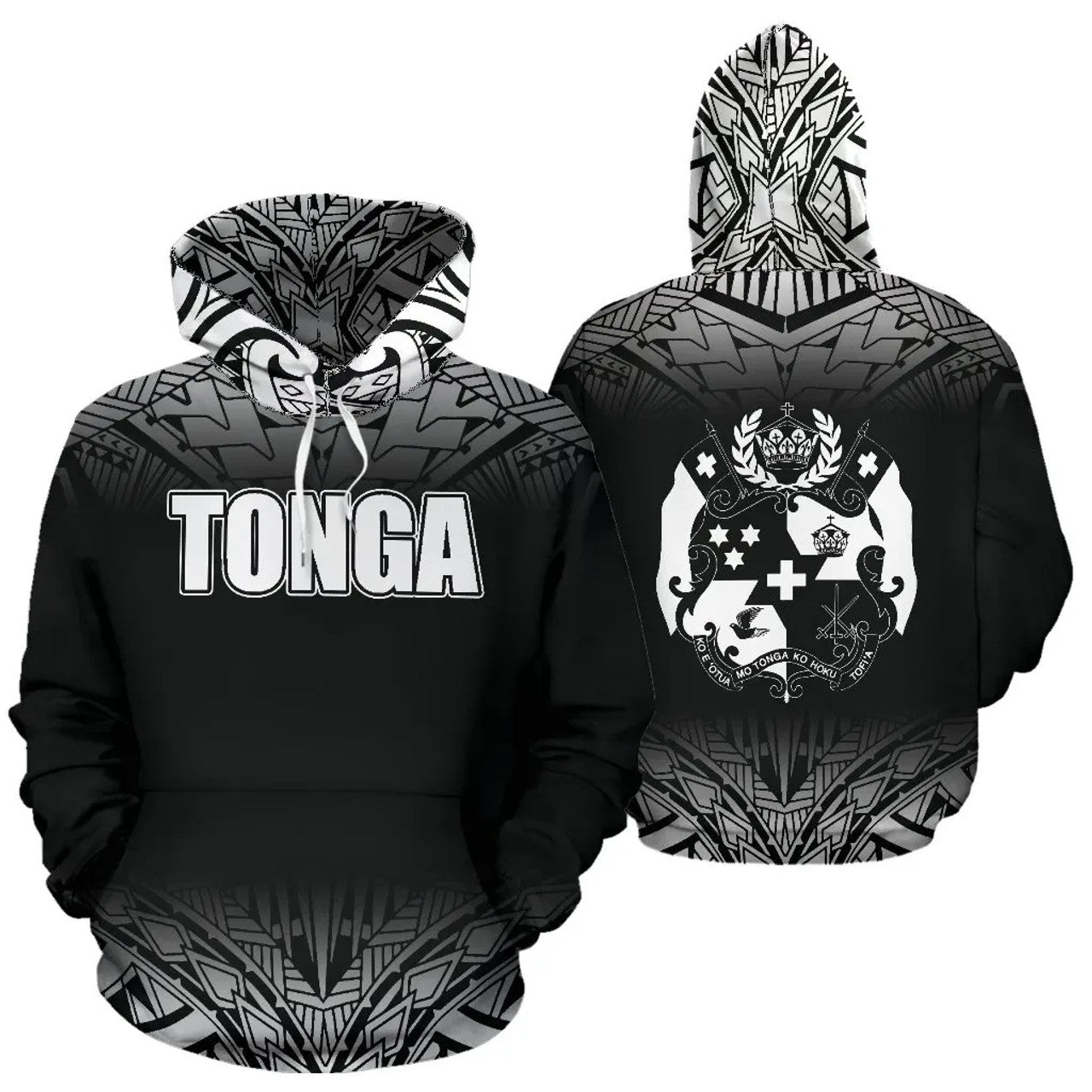 Tonga Fog Black Style Hoodie Unisex