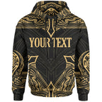 Personalised - Tonga Coat Of Arms With Patterns Gold Color Hoodie Unisex