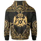 Personalised - Tonga Coat Of Arms With Patterns Gold Color Hoodie Unisex