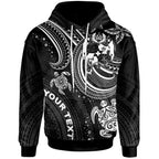 Personalised - Tonga White Turtle Polynesian Hoodie Unisex