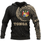 Tonga Polynesian Tattoo Coat Of Arms With Gold Color For Men/Women