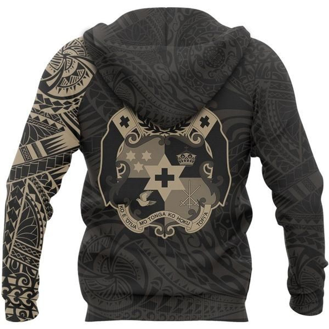 Tonga Polynesian Tattoo Coat Of Arms With Gold Color For Men/Women