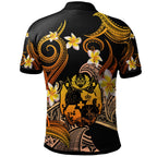 Tonga Polo Shirt - Custom Personalised Polynesian Waves with Plumeria Flowers - AL01