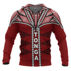 Tonga Polynesian Tongan Ngatu Pattern Hoodie Unisex