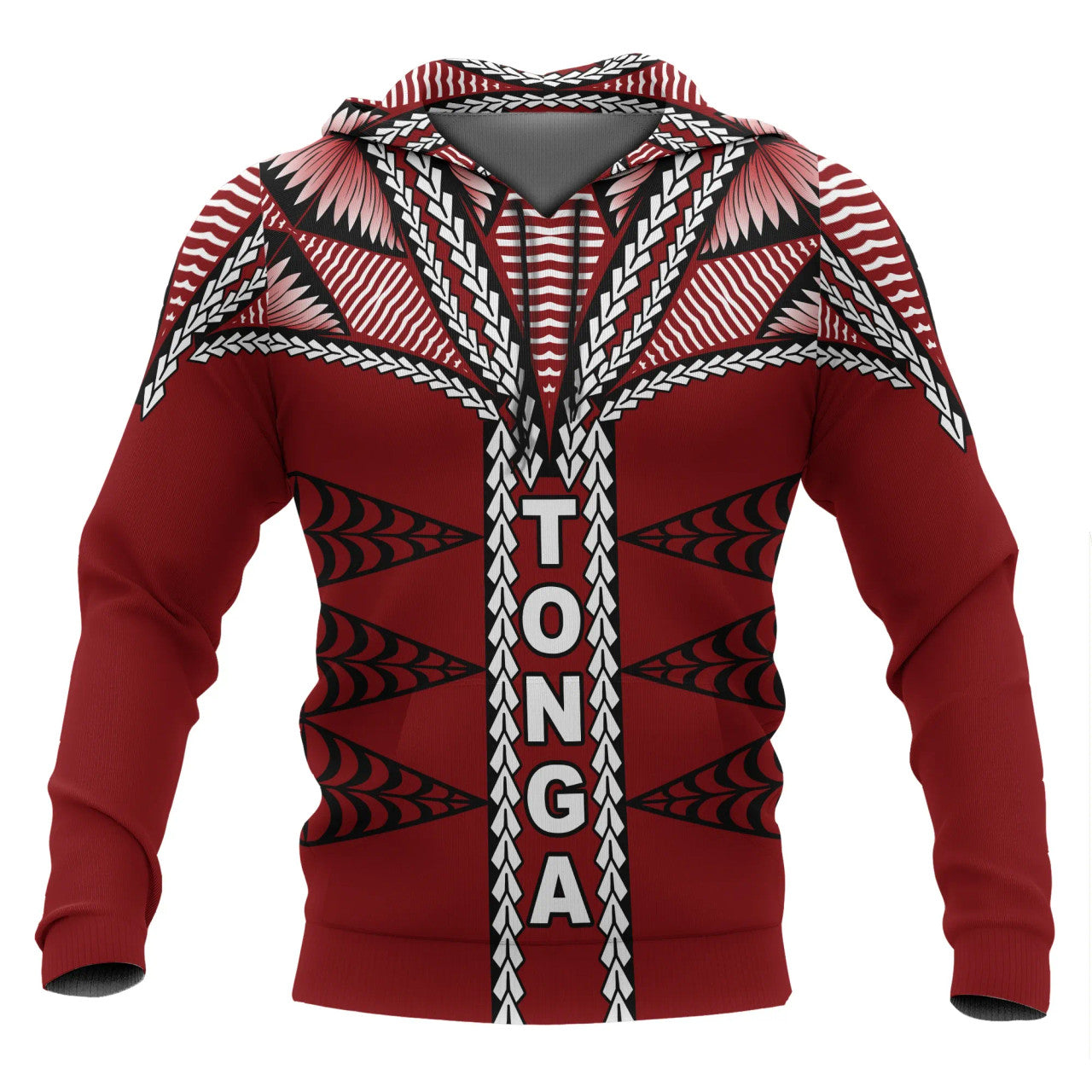 Tonga Polynesian Tongan Ngatu Pattern Hoodie Unisex