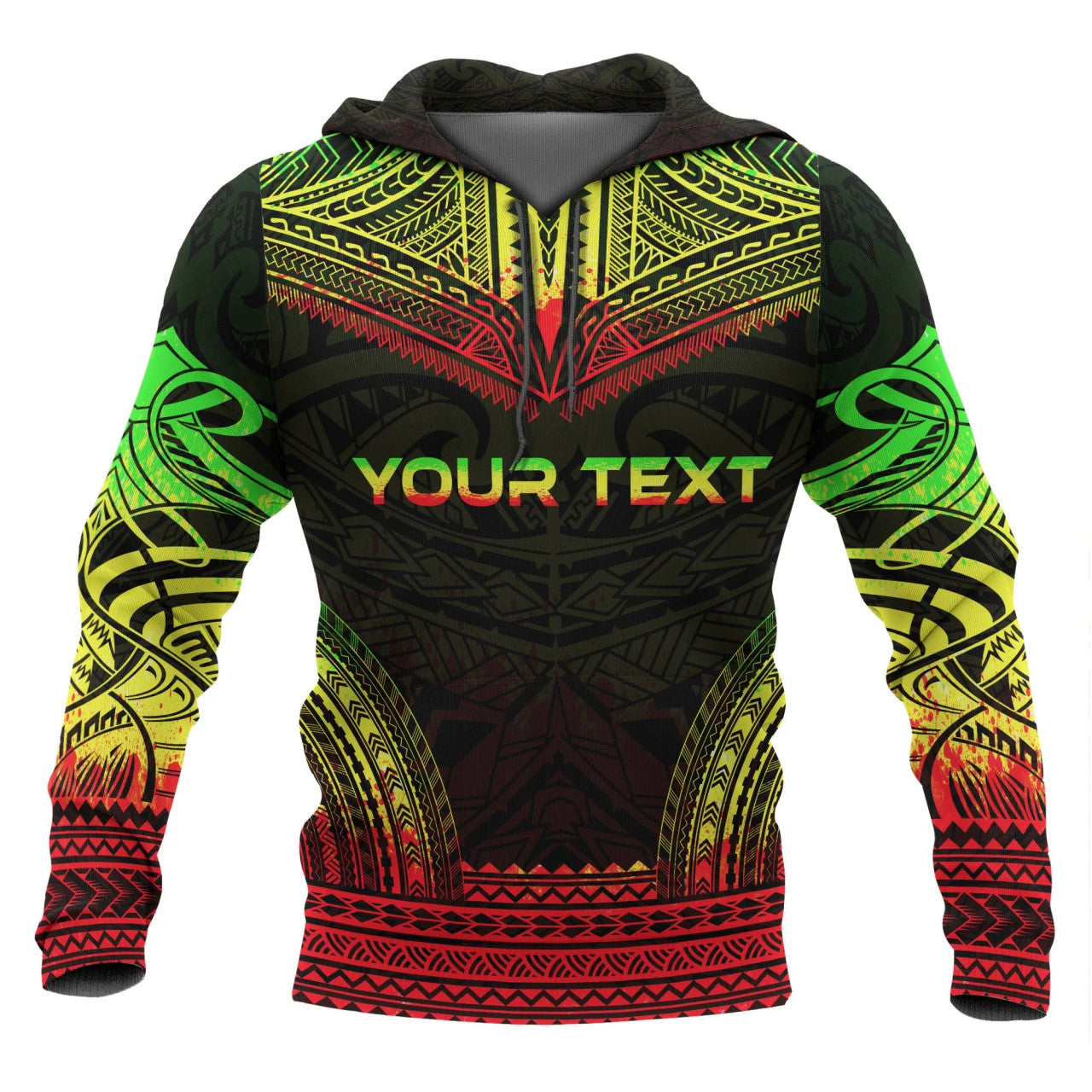 Personalised - Tonga Polynesian Chief Reggae Version Hoodie Unisex