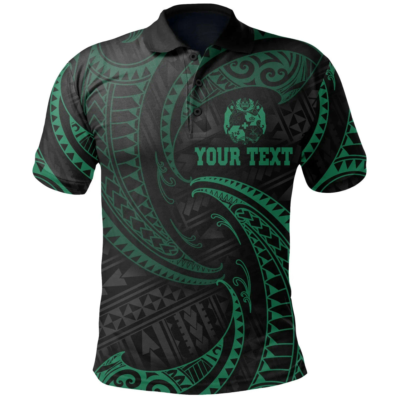 Tonga Polynesian Custom Personalised Polo Shirt - Tribal Wave - AL01