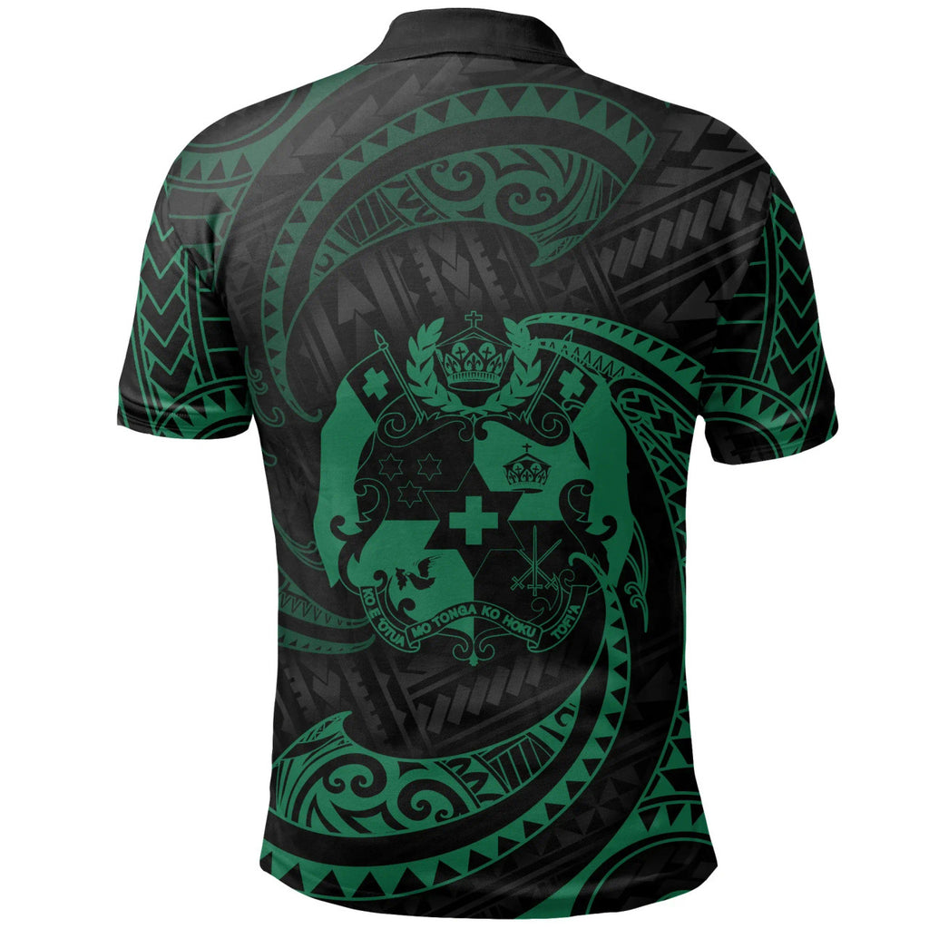 Tonga Polynesian Custom Personalised Polo Shirt - Tribal Wave - AL01