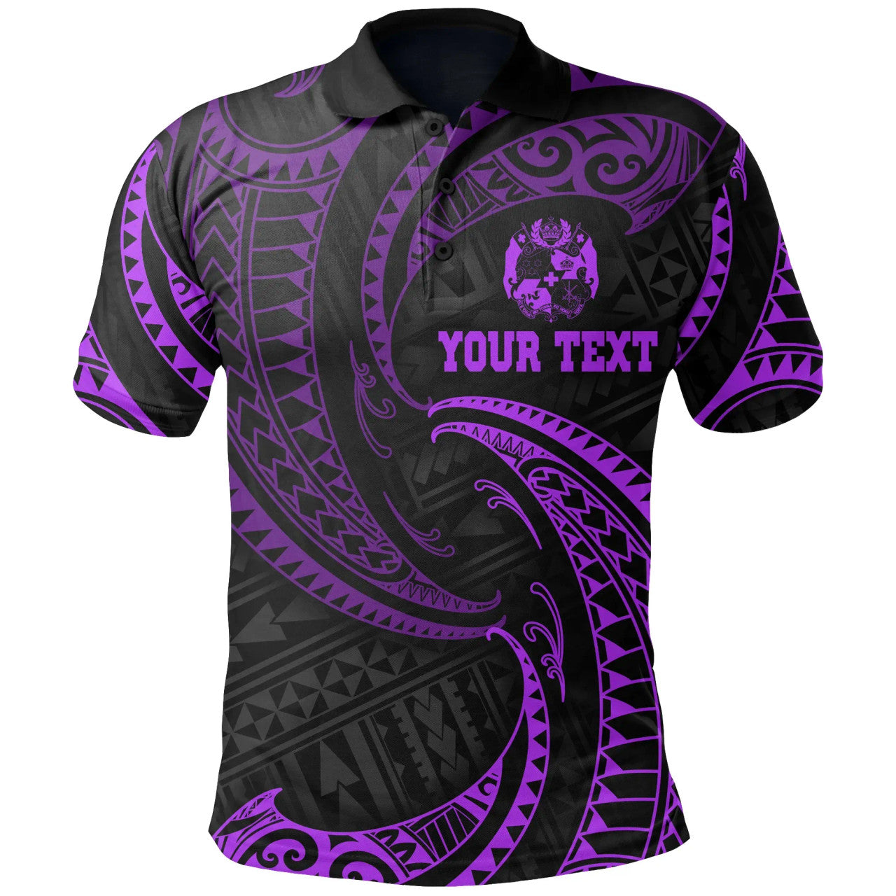 Tonga Polynesian Custom Personalised Polo Shirt - Tribal Wave - AL01