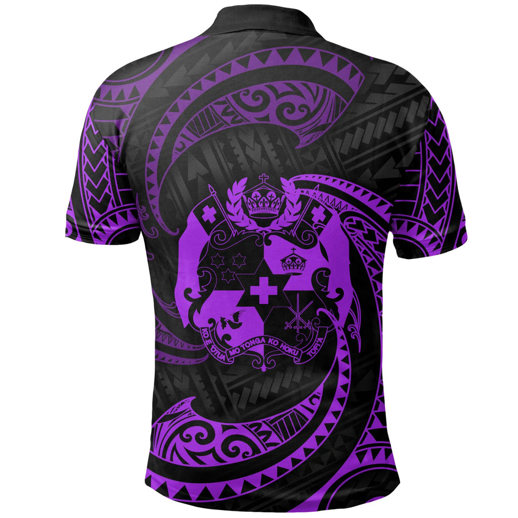 Tonga Polynesian Custom Personalised Polo Shirt - Tribal Wave - AL01