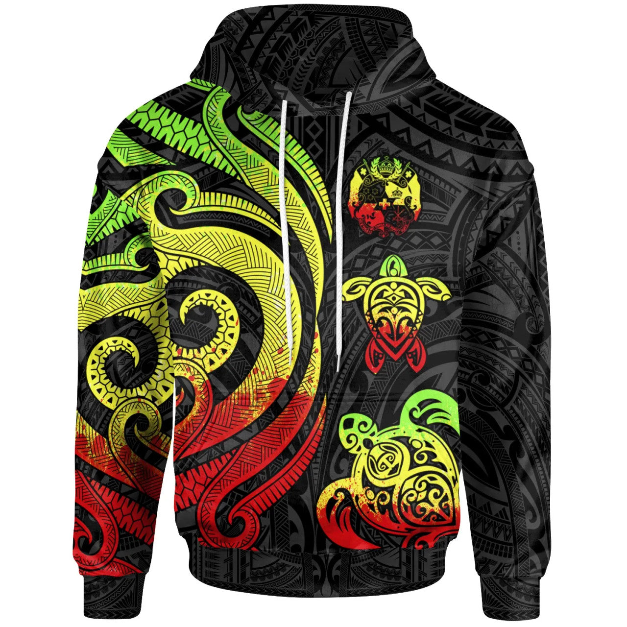 Tonga Polynesian Reggae Tentacle Turtle Hoodie Unisex