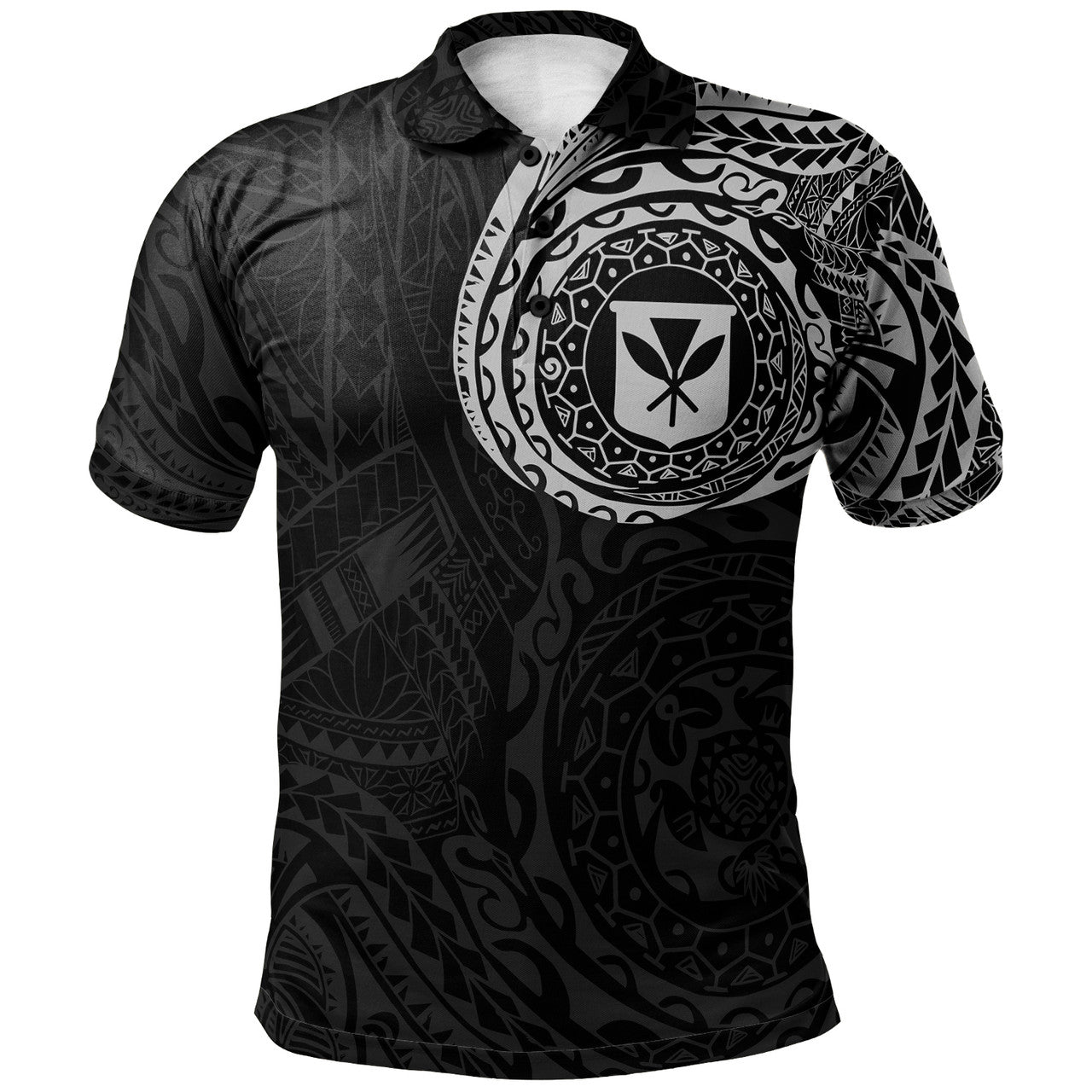 Hawaii Polynesian Polo Shirt - Kanaka Maoli Flag Polynesian Tattoo Style Special - AL01