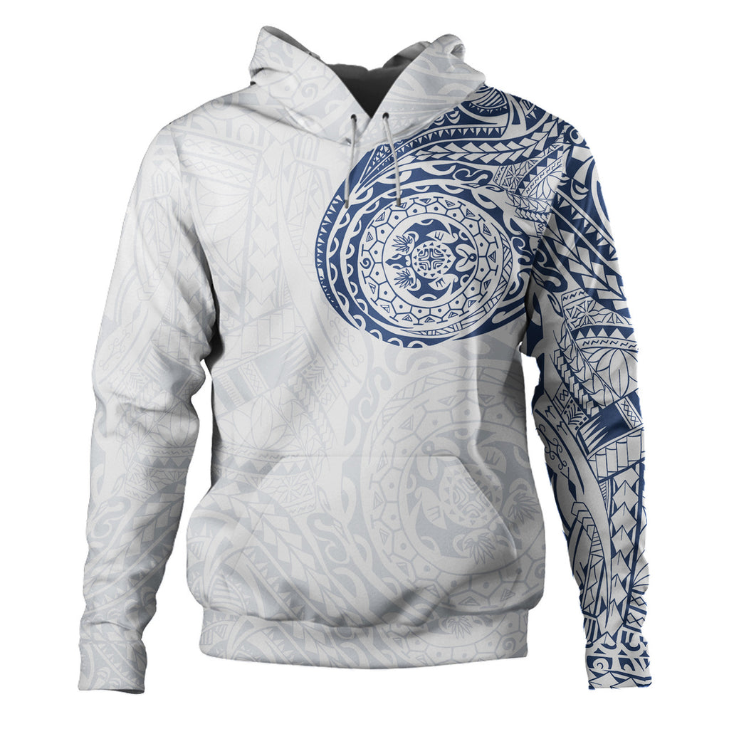 Polynesian Tattoo Hoodie With White Style For Men/Women
