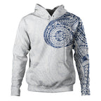 Polynesian Tattoo Hoodie With White Style For Men/Women