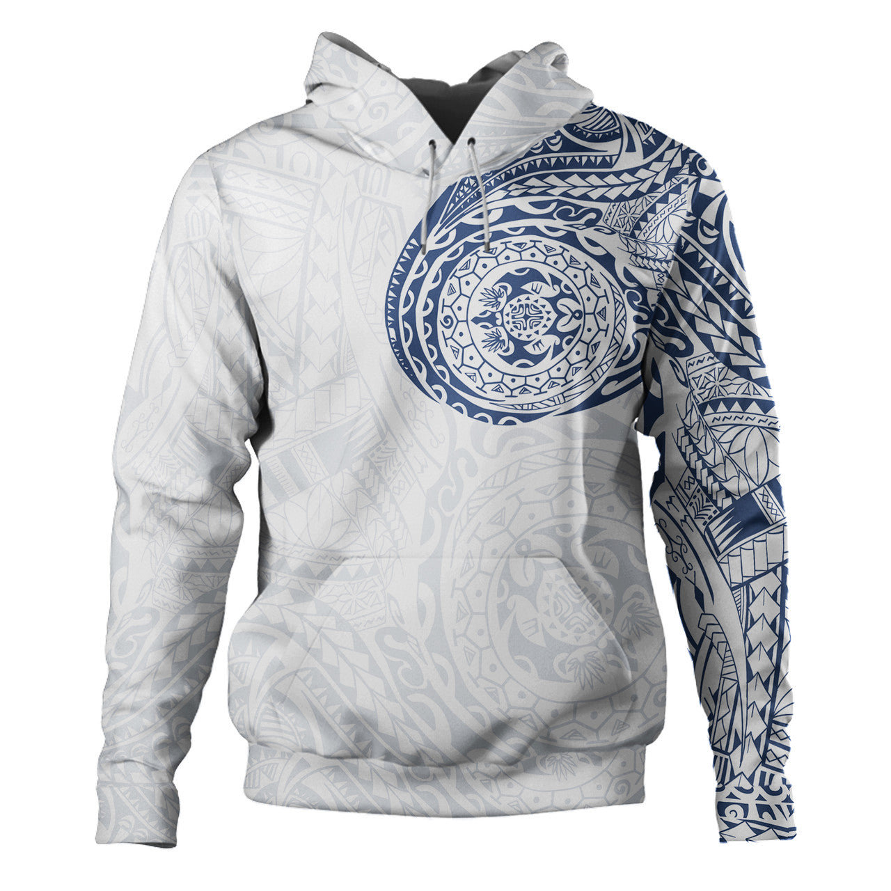 Polynesian Tattoo Hoodie With White Style For Men/Women
