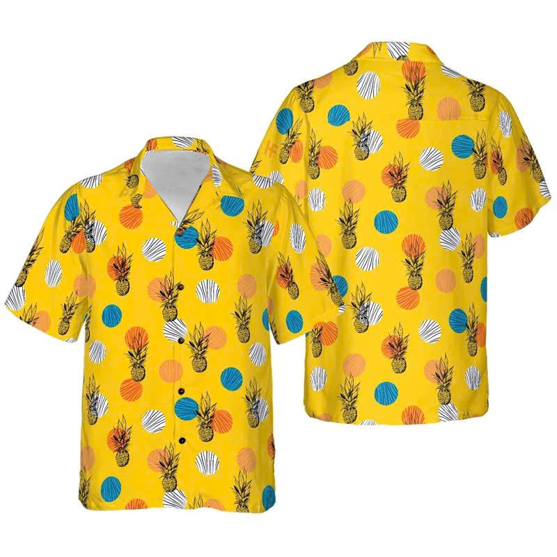 Retro Pineapple Pop Hawaiian Shirt For Men/Women