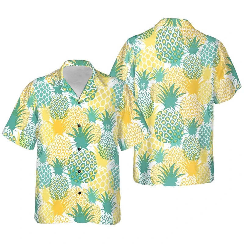 Tropical Pineapple Mix Hawaiian Shirt For Men/Women
