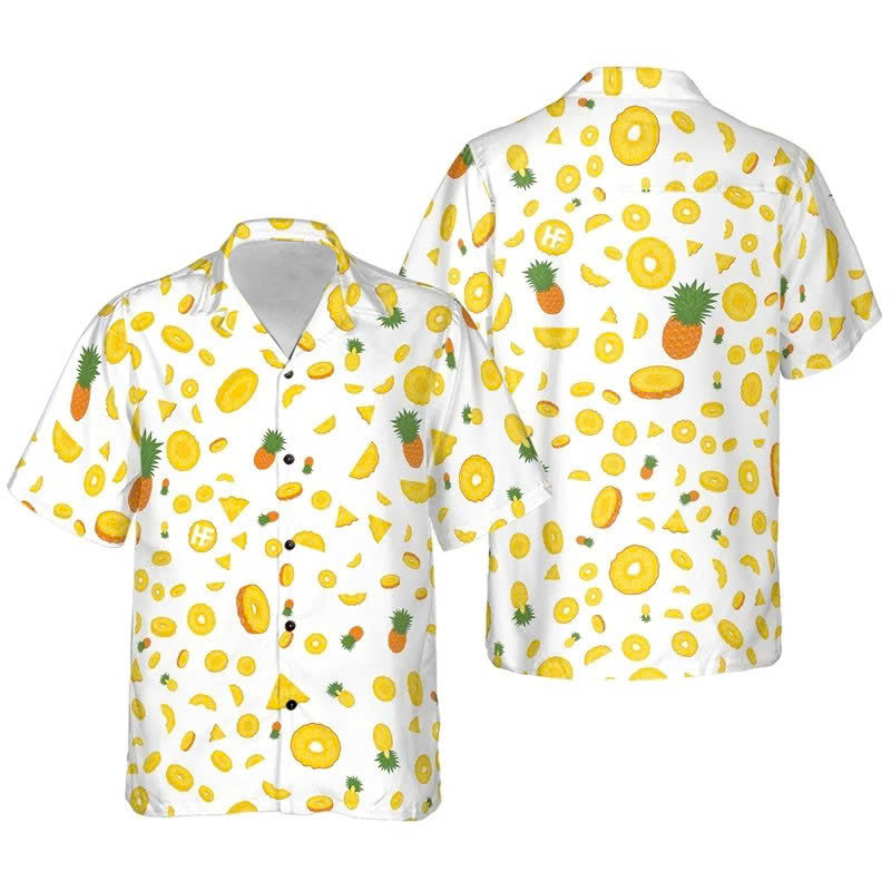 Pineapple Slices Fun Hawaiian Shirt For Men/Women