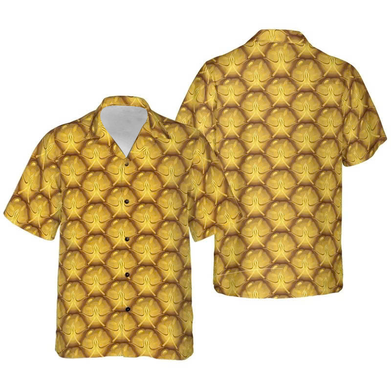 Golden Pineapple Scales Hawaiian Shirt For Men/Women