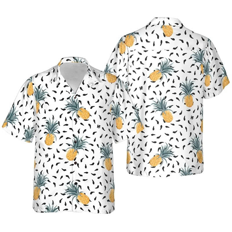 Minimal Pineapple Dots Hawaiian Shirt For Men/Women
