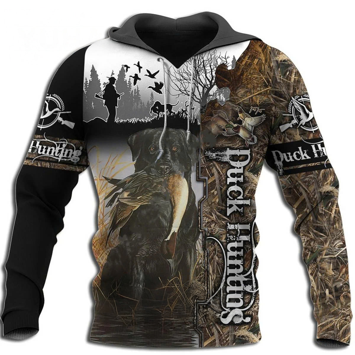 Duck Hunting Reaper Hunter Camo Hoodie Unisex