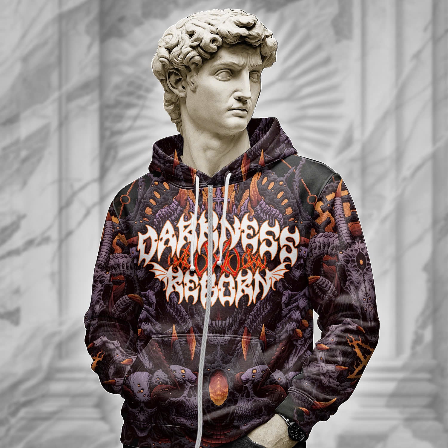 Personalised Darkness Reborn Design Halloween Vibes Hoodie - TH02